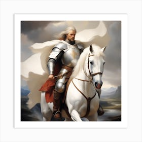 Knight On Horseback 10 Art Print