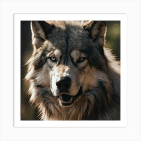 Wolf In The Woods 79 Art Print