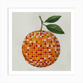 Orange Mosaic 1 Art Print