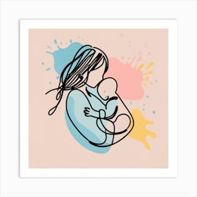 Mother And Child 4 Art Print