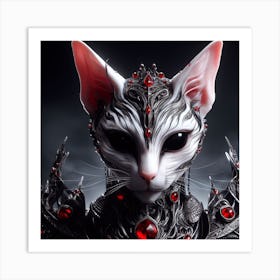 Cat In Armor 6 Art Print