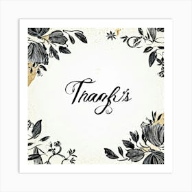 A Vintage Calligraphy Design Featuring Elegantly Scripted You In The Center Incorporating Swash E (4) Art Print