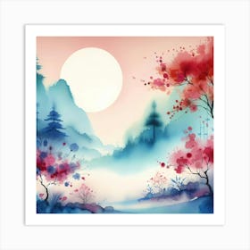 Asian Landscape Painting 32 Art Print