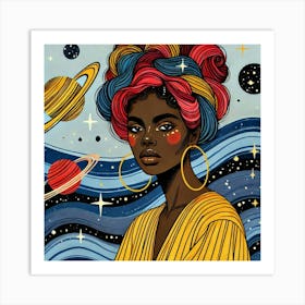 Aurania Celestial Portrait Art Print