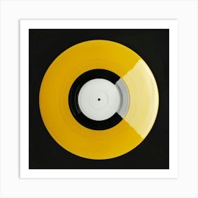 Yellow Vinyl Record 1 Art Print