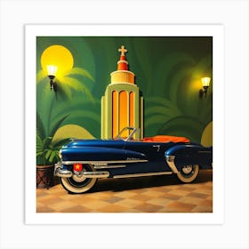 Vintage Cadillac Convertible Art Print