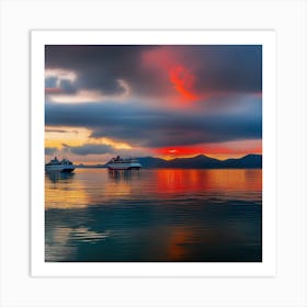 Sunset On The Water 10 Art Print