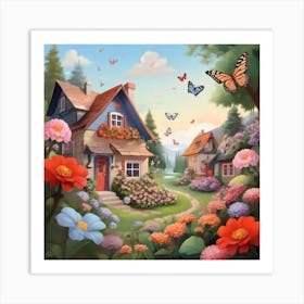 Butterfly House Art Print