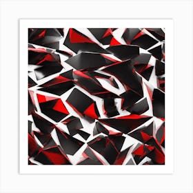 Abstract Red And Black Art Print