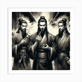 Three Asian Warriors Art Print