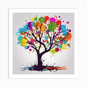 Colorful Tree Art Print