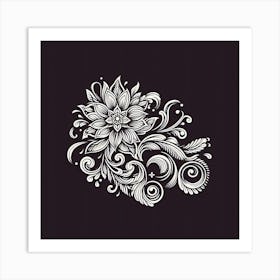 Floral Design Vector Art Print