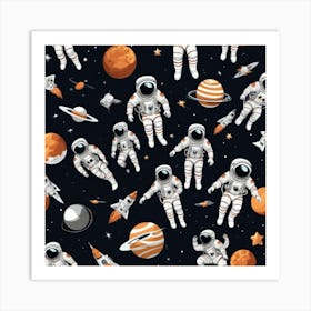 Astronauts In Space 6 Art Print