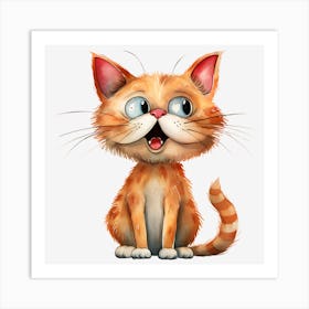 Angry Cat 19 Art Print