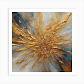 Golden Burst Art Print