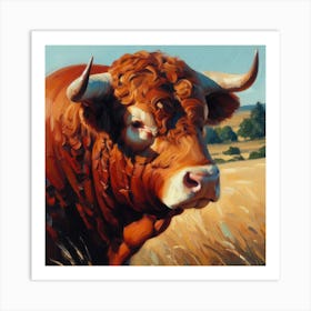 Limousin Bull Art Print