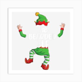 Bearded Elf Family Matching Christmas Pajamas Pjs Xmas Men Art Print