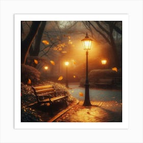 Autumn In The Park Art Print