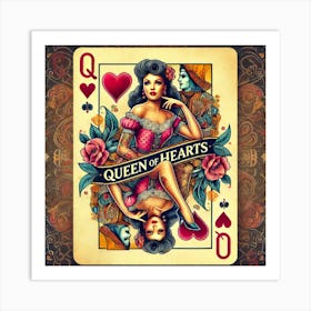 Queen Of Hearts Art Print