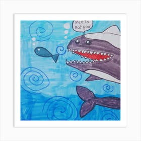 Orca drawn Art Print