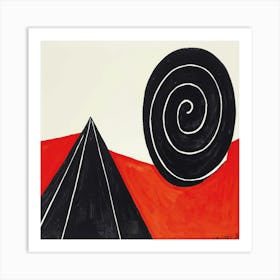 Pyramid And Spiral (1970) Art Print