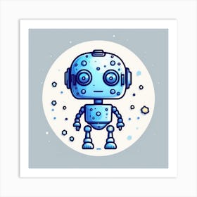 Robot In Space 5 Art Print