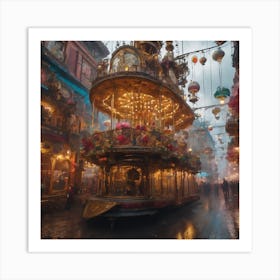 Carnival boat Art Print