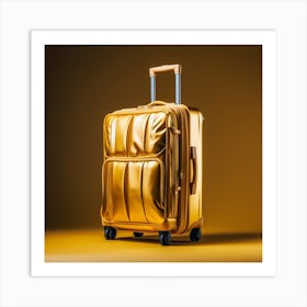 Gold Luggage Art Print