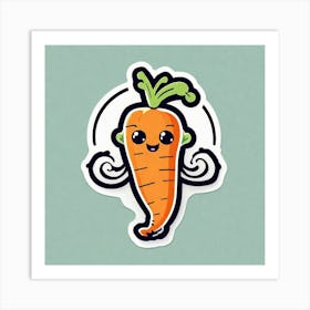 Carrot Sticker 11 Art Print