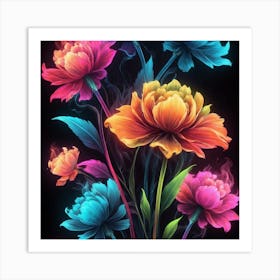 Colorful Flowers 1 Art Print