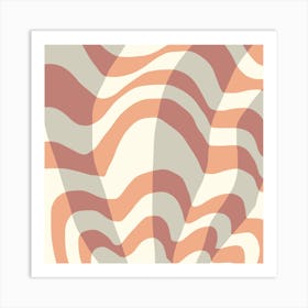 Stripe Tablecloth Surface Abstract Square Art Print