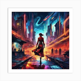 Futuristic Cityscape Art Print