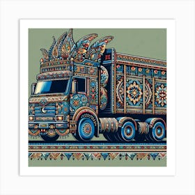 Truck Art Design Inspired By Pakistani Culture And Traditions (4) Art Print