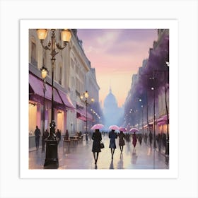 Paris At Dusk.3 1 Art Print