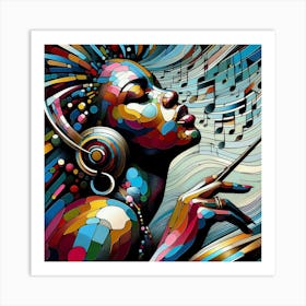 Dj Girl Art Print