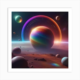 Planets In Space Art Print