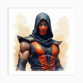 Mortal Kombat Ninja Fighter Concept Art (494) Art Print