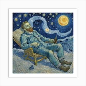 Under the Moonlight: A Dreamer’s Rest 1 Art Print