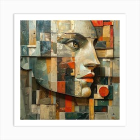 Abstract Woman'S Face Art Print