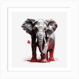 Abstract Elephant 2 Art Print