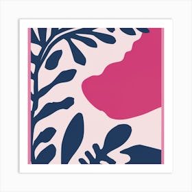 Pink And Blue Art Print