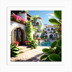 Mediterranean Villa Art Print