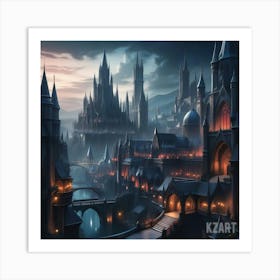 Harry Potter City Art Print