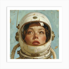 Space Girl 3 Art Print