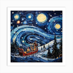 Santa'S Sleigh Art Print