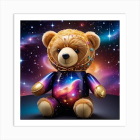 Galaxy Teddy Bear Art Print