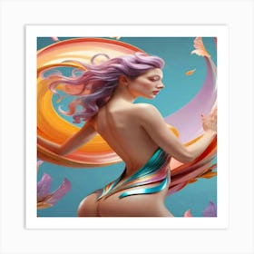 Woman In A Bikini Art Print