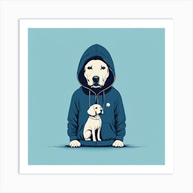 Dog In A Hoodie 1 Art Print