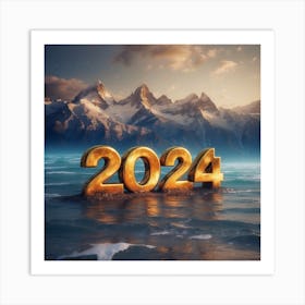 New year 2024 card Art Print