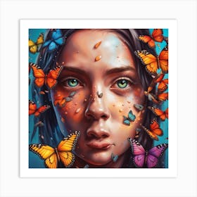 Butterfly Girl 1 Art Print